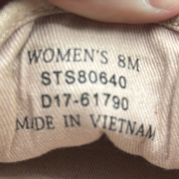 Sperry Pink Gold Sneakers with leather laces Size 8 SNK6869H - Picture 7 of 7